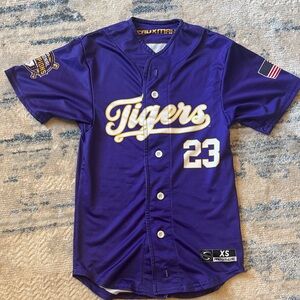 LSU 2023 National Champs Kids Baseball Jersey